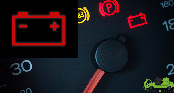 روشن شدن چراغ باتری بر روی پشت آمپر ماشین